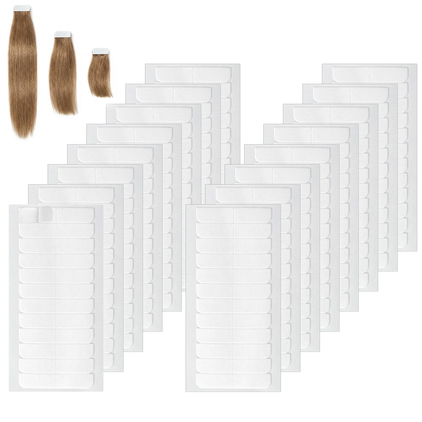 180 Pcs Tape for Hair Extensions, Hair Extension Tapes White No-Residue Double Sided Tape in Tapes Replacement Wig Beauty Tools, 0.8cm*4cm