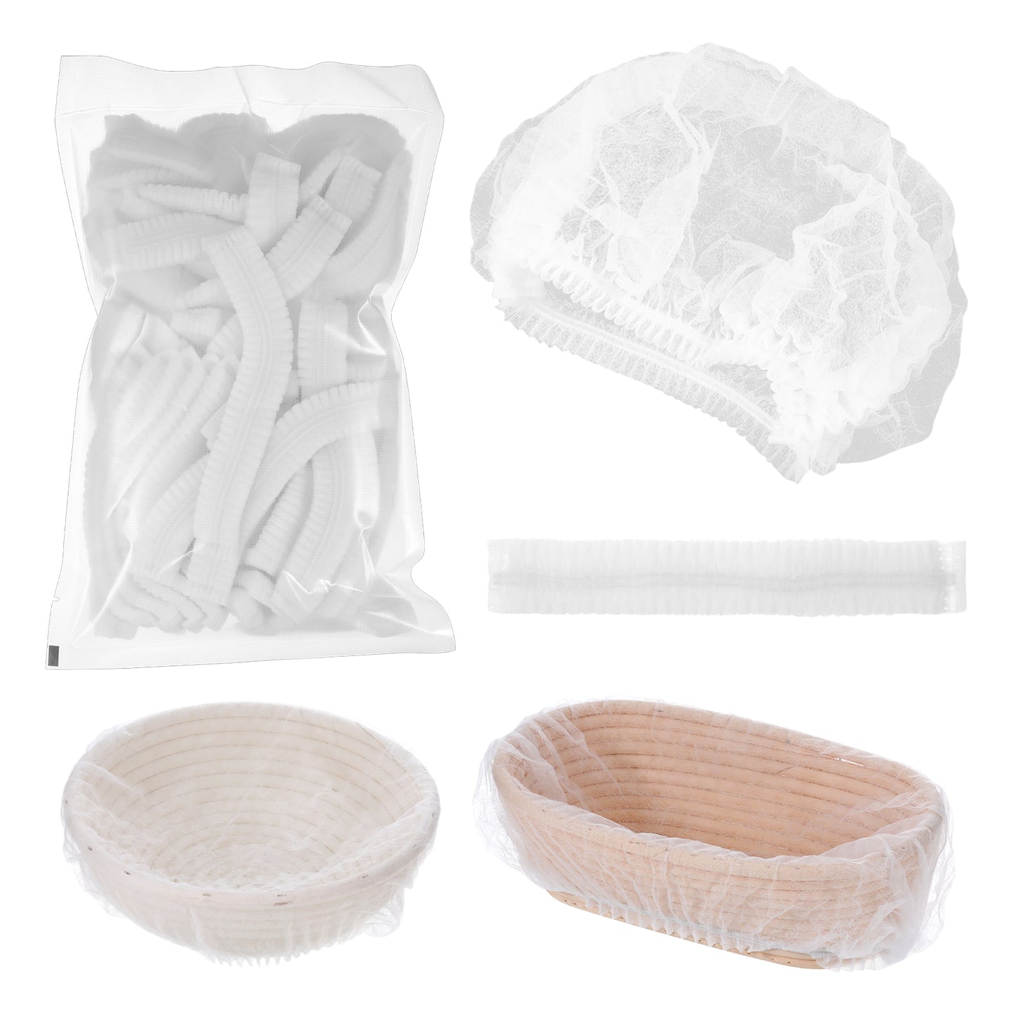 50 Pcs Banneton Liners, Banneton Basket Liner Non Woven Bread Proofing Basket Covers for Prevents Dough from Sticking to Baskets, Non-Stick Dough