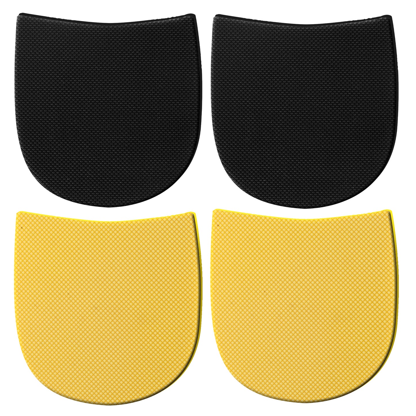 4 Pcs Shoe Repair Rubber Heels, Boot Heel Replacement 5/32 Inch (4mm) Thickness Anti-Slip Shoe Grips Cushion Sole Protector for Men's and Woman's Boots, 2 Colors