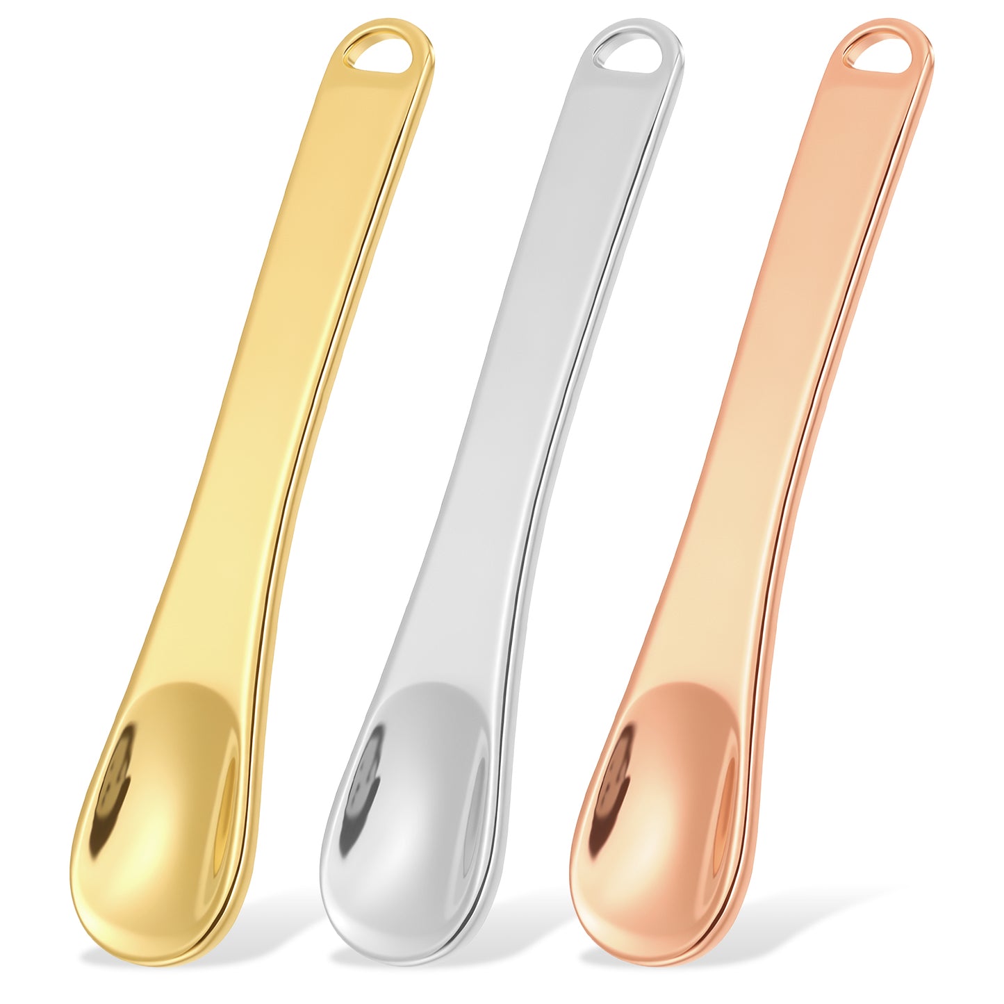 6 PCS Mini Metal Makeup Spatula, Skincare Scoop Applicator Reusable Cosmetic Cream Spatulas Spoon Multi Functional Beauty Spatulas Creams Spatula for Face Mask Cream Lotions Moisturizer