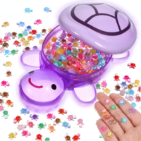 Xelsluthe 200 Mini Turtles, Resin Turtles with 1 Jumbo Turtle, Glow in the Dark Multicolor Turtle for Fairy Garden Dollhouse Micro Landscaping Crafts