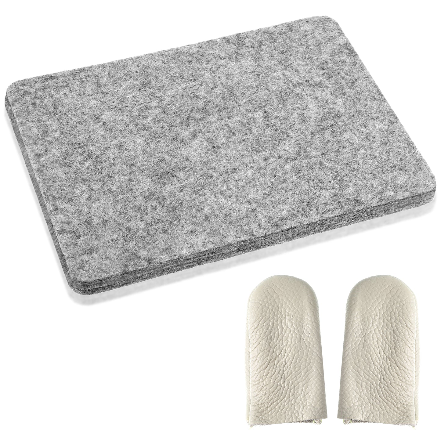 SynHHergyx Needle Felting Pad, Grey Sponge Pad, 8×10 in Needle Felting Mat with 1 Pair of Finger Sleeves for Any Wool Felting Supplies