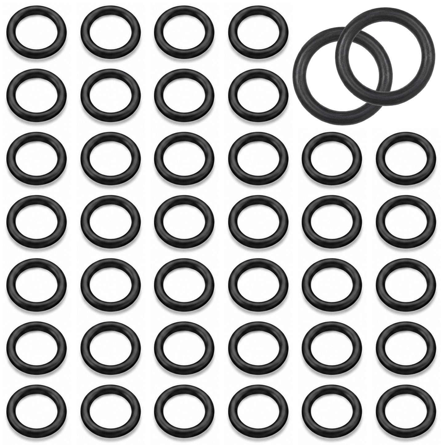 40 Pcs Garden Hose O Rings Rubber Garden Hose Gasket Rubber Seal Water Hoses Gasket Washers Power Pressure Washer Replacement for 3/8 Quick Connect Coupler Kit for Faucet, Water Hoses Black