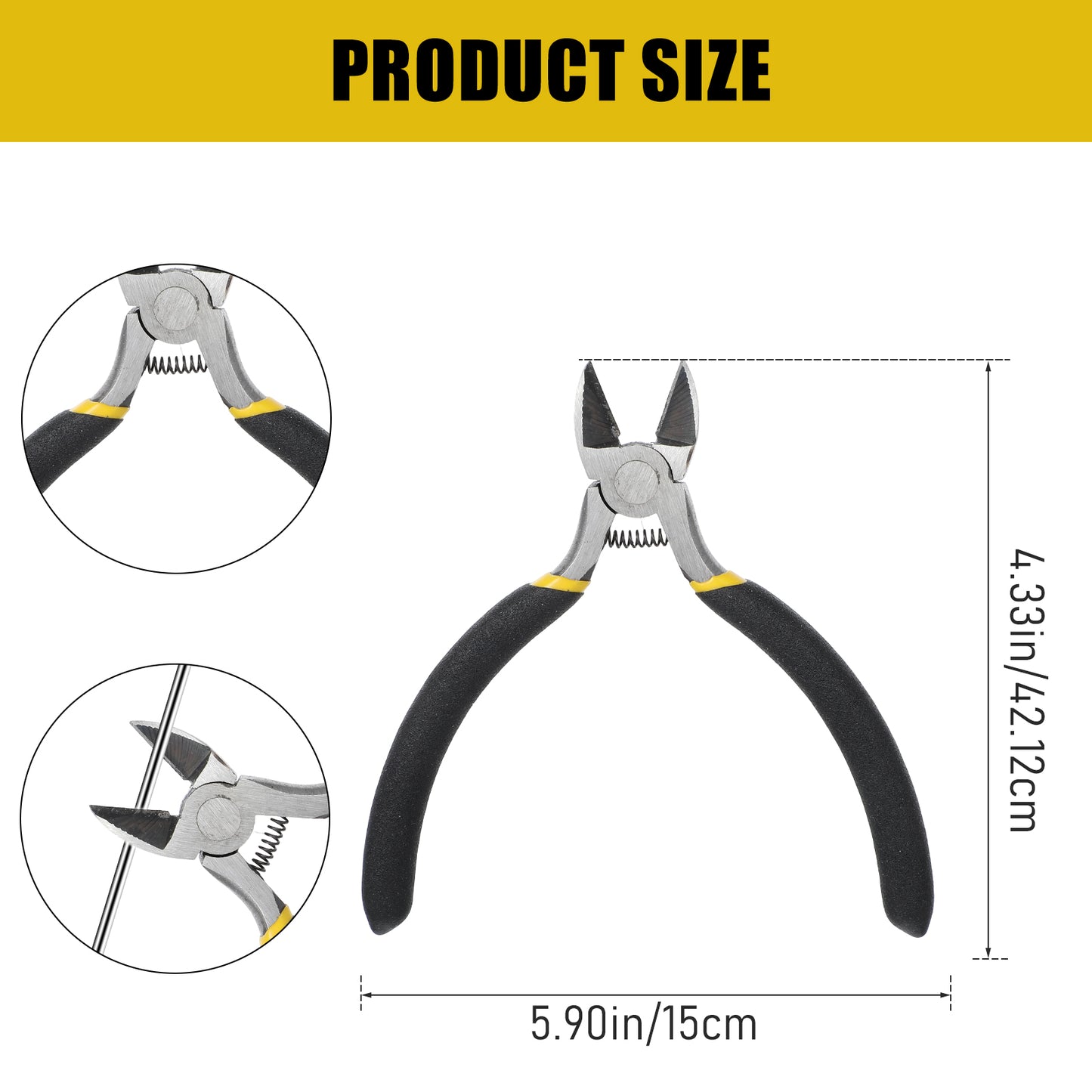 Wire Cutters Small Side Cutters Flush Cut Pliers Loaded Wire Cutter Wires Pliers Floral Wires Cutter Tools for Crafts Jewelry Making DIY Model Making