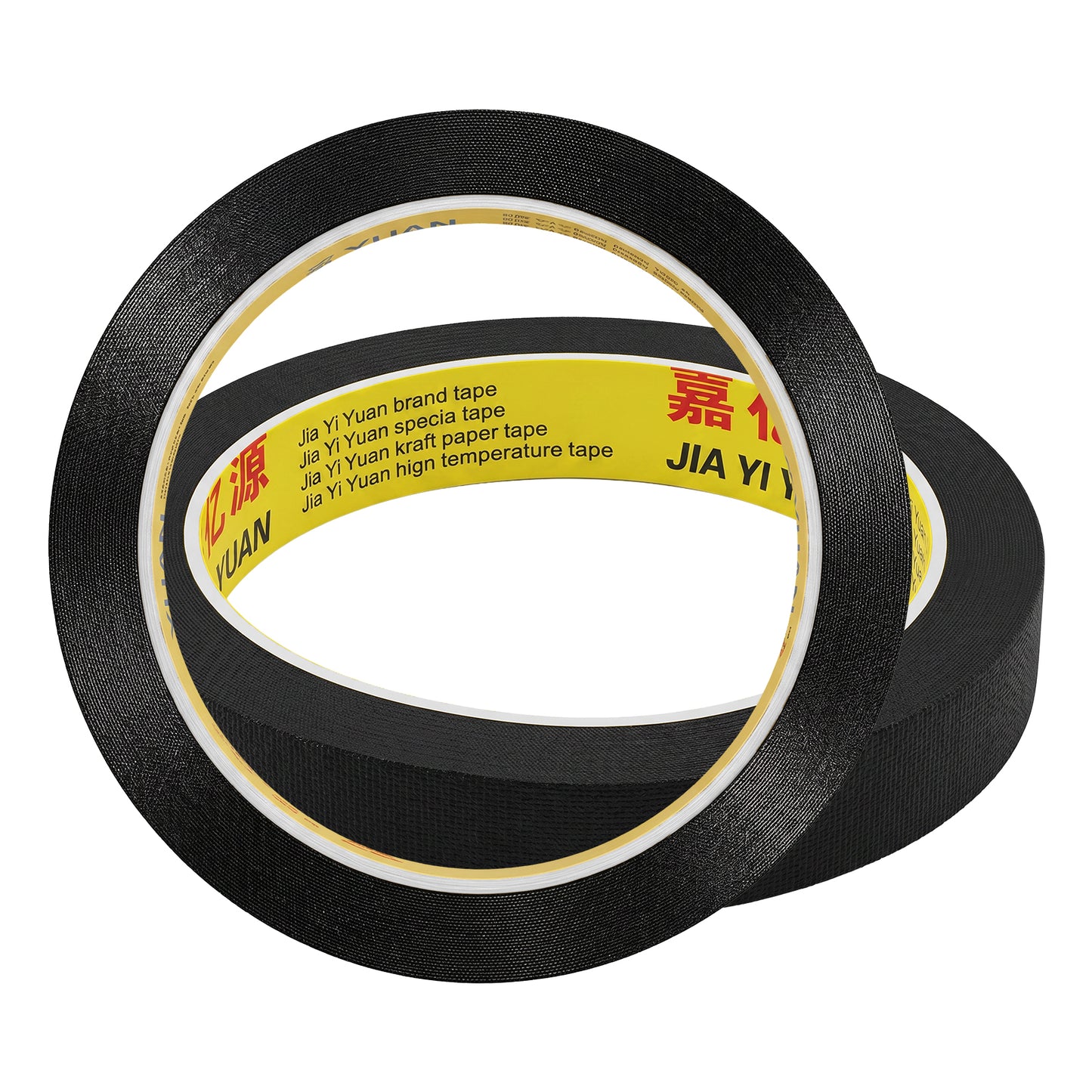 Wire Harness Tape Black,2PCS High Temp Wiring Loom Harness Electrical Tapes Self Adhesive Fabric Insulation Felt Tapes for Car Motorcycle Automotive Engine Cable Loom Protection ( 3/4 Inch x 50FT)