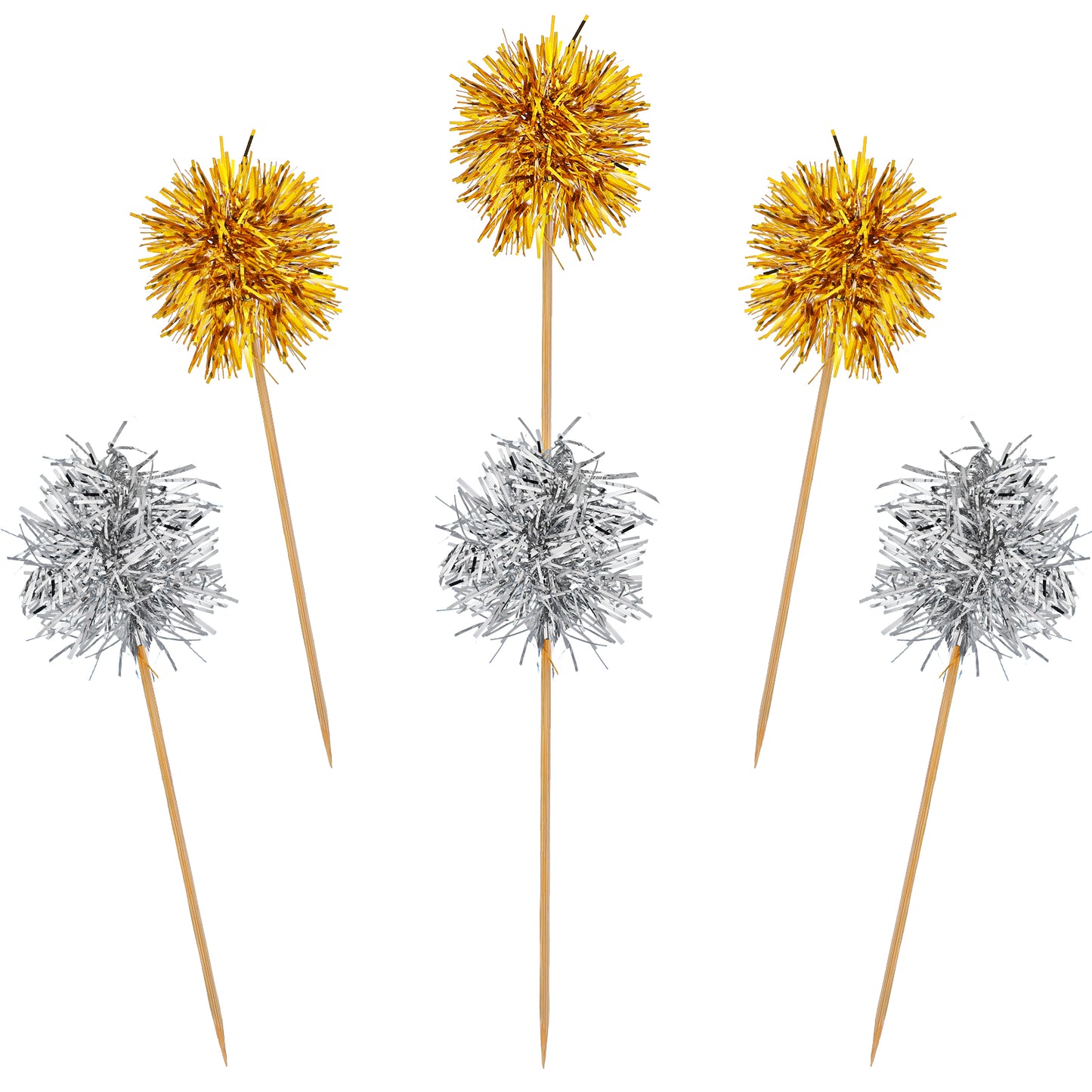 100 Pcs Firework Cupcake Topper Graduation Cupcake Toppers First Birthday Decoration Birthday Cake Topper Prop Decoration New Year Party Celebrations Decorations