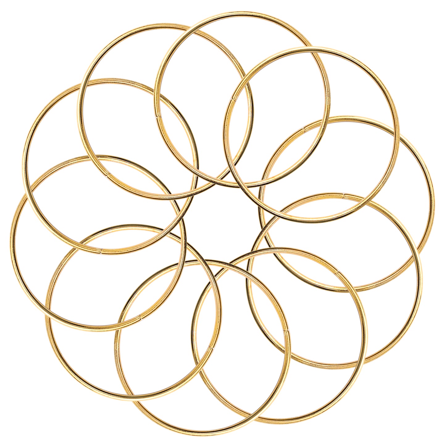 10 Pack 4 Inch Metal Rings Gold Craft Rings Hoops Floral Macrame Dream Catcher Ring for Home Decorations DIY Crafts