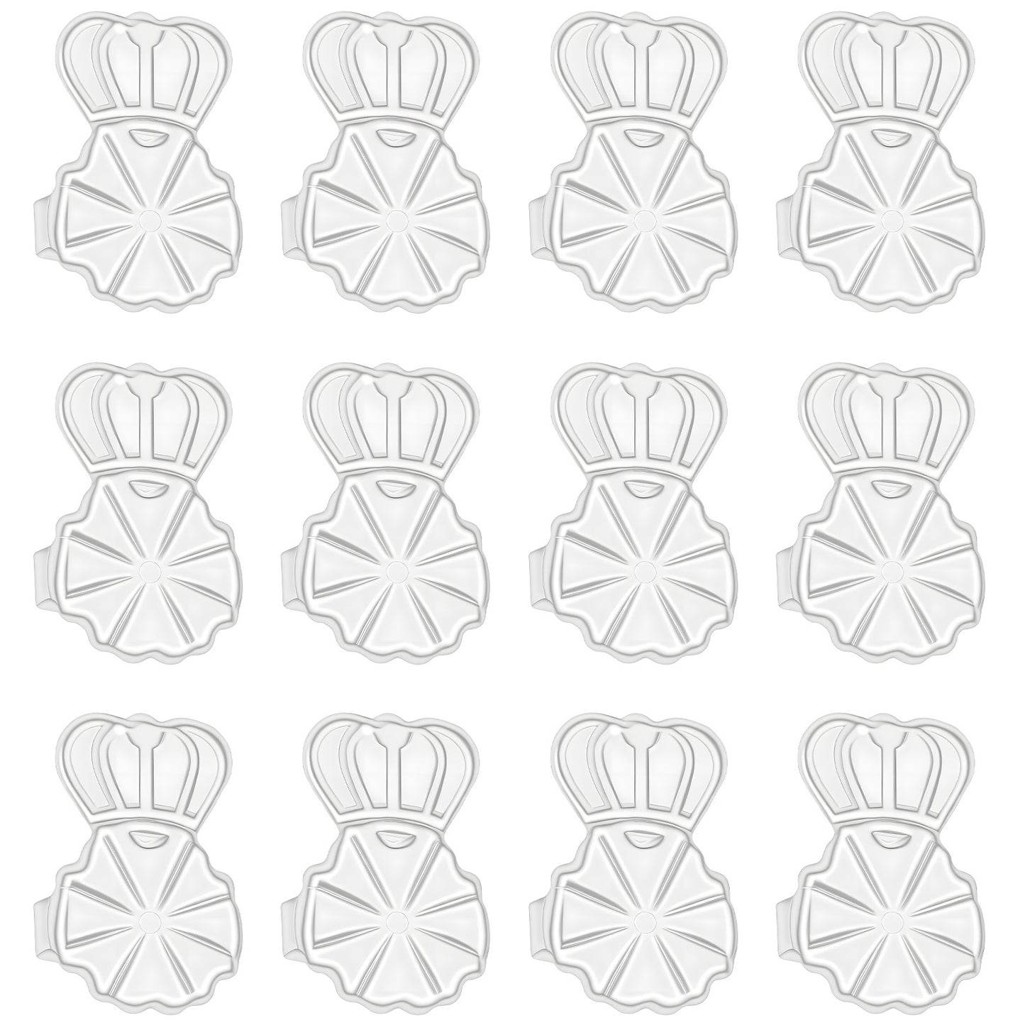 12 Pcs Earring Backs for Droopy Ears,Adjustable Earring Lifters Silver Earrings Support Backs for Heavy Earrings Secure Crown Shape