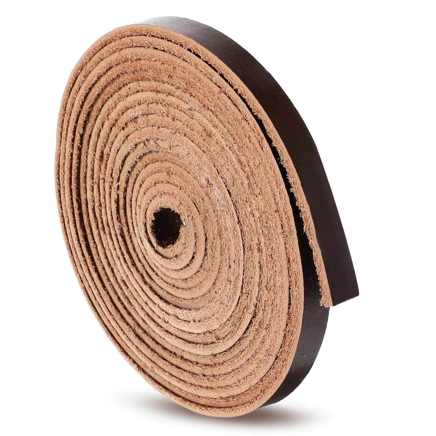 78.7 Inches Long Flat Leather String Cord, 1/4 Inch Wide Leather Strips for DIY Art & Craft Projects Belts Jewelry Bag Straps, 2mm Thick (Brown)