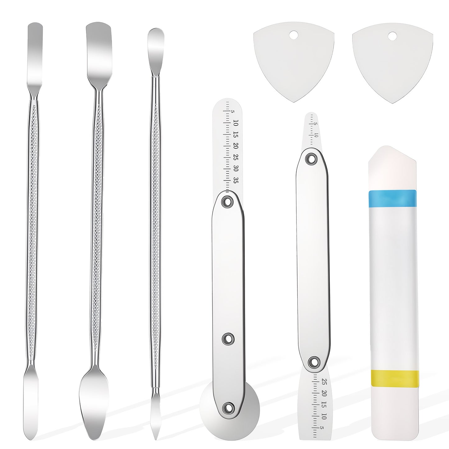 Psiriol 8Pcs Spudger Pry Tool Kit, Ultra-Thin Prying & Open Tool, Metal Spudger Tool Kit for Electronics Repair with Laptop, Cell Phone, Tablet, Computer, Electronics Repair