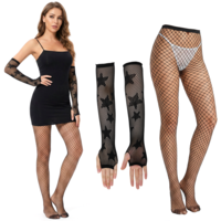 Zyghjort Fishnet Arm Sleeves and Fishnet Leggings Set