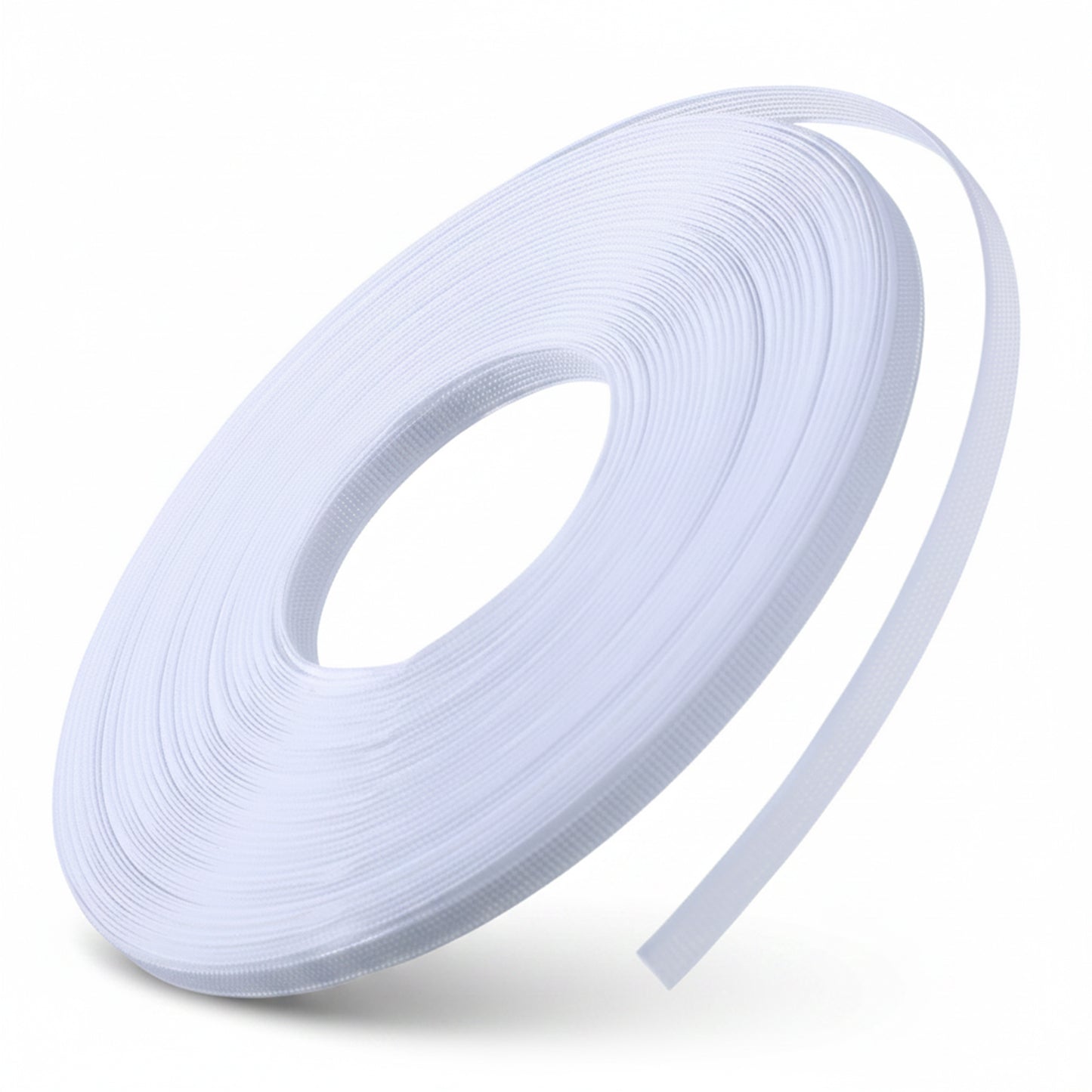 1 Roll Polyester Boning for Sewing, 25 Yards x 10mm Sew-Through Low Density Corset Boning Plastic Boning for Wedding Dress, Bridal Gown, Nursing Cap, Hat, DIY Garment Support (White)