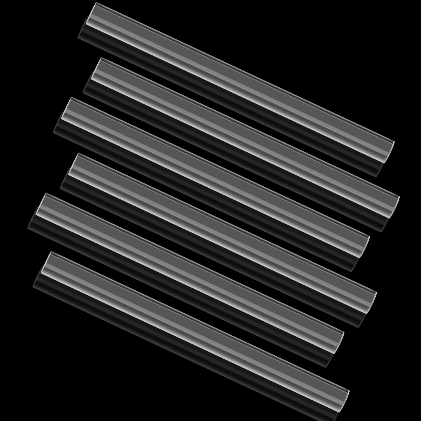 Acrylic Clay Roller, 6 Pcs Clay Rolling Pin Clear Acrylic Rod Round Tube Roller Pin Plastic Sticks Clay-Tools for DIY Crafts Handmade Art Supplies (6.5 x 0.5 Inch)