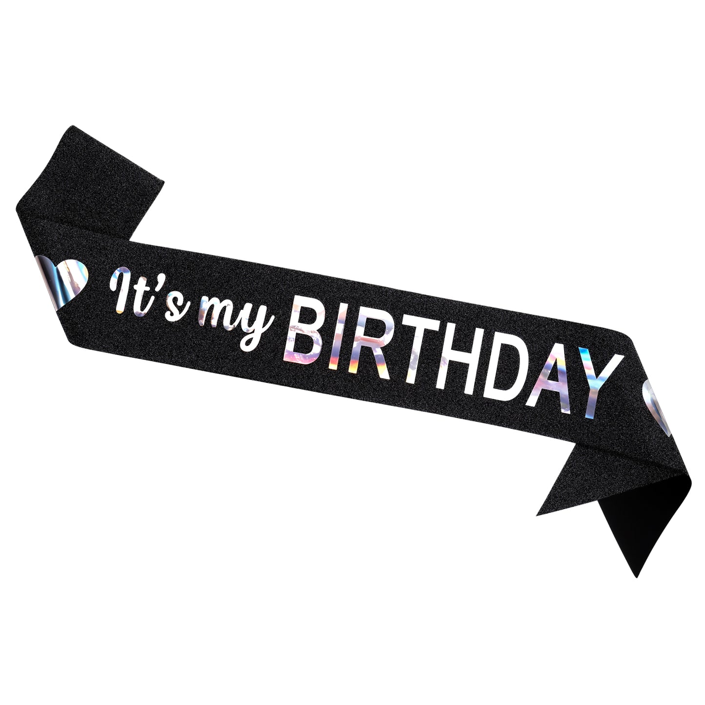 'It's My Birthday' Birthday Sash, Black Birthday Sash for Women Soft Satin Happy Birthday Sash Black Birthday Decorations Party Favors Birthday Party Decor for Women, Girls