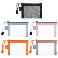 5 PCS Small Mesh Zipper Pouch, 4" X 3" Nylon Small Mesh Bags with Zipper Mini Meshs Pouch, Travel Pouches Mini Bags for Purse Organizer Insert Bag Organizers for Card Key Hair Clip Earphones Lipstick