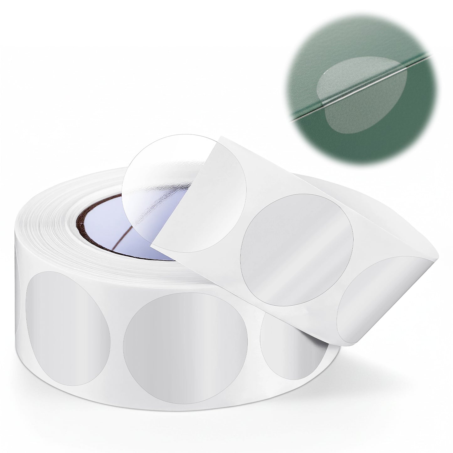 1000 Pieces Retail Package Seals, 38 mm Transparent Envelope Stickers Clear Round Seal Stickers Adhesive Seal Labels Circle Dot Sticker for Box Gift Packaging