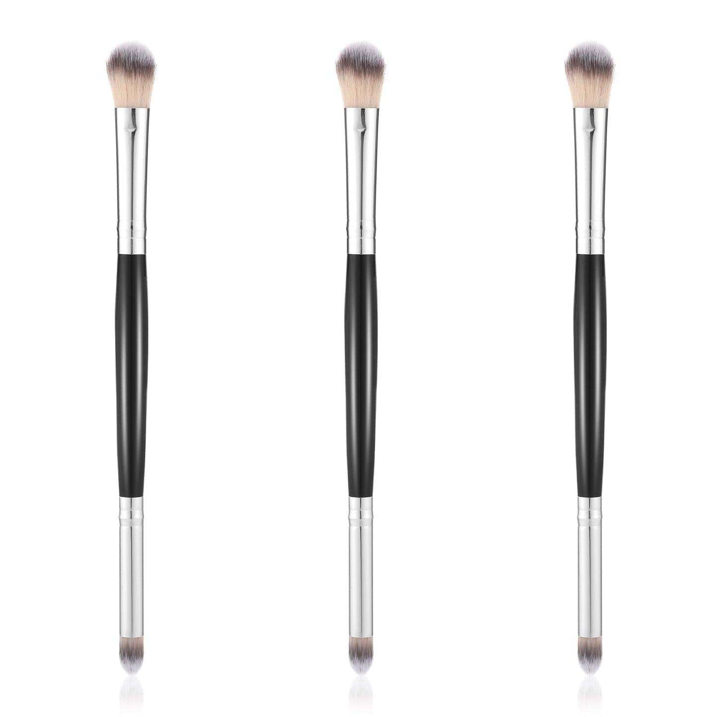 3 Pcs Eye Makeup Brush Eyeshadow Smudge Brush Professional Blending Eyeshadow Makeup Brushes Double-ended Cosmetic Brushes Tool Small Soft Firm Pointed Foundation Applicator for Concealer Eyeliner