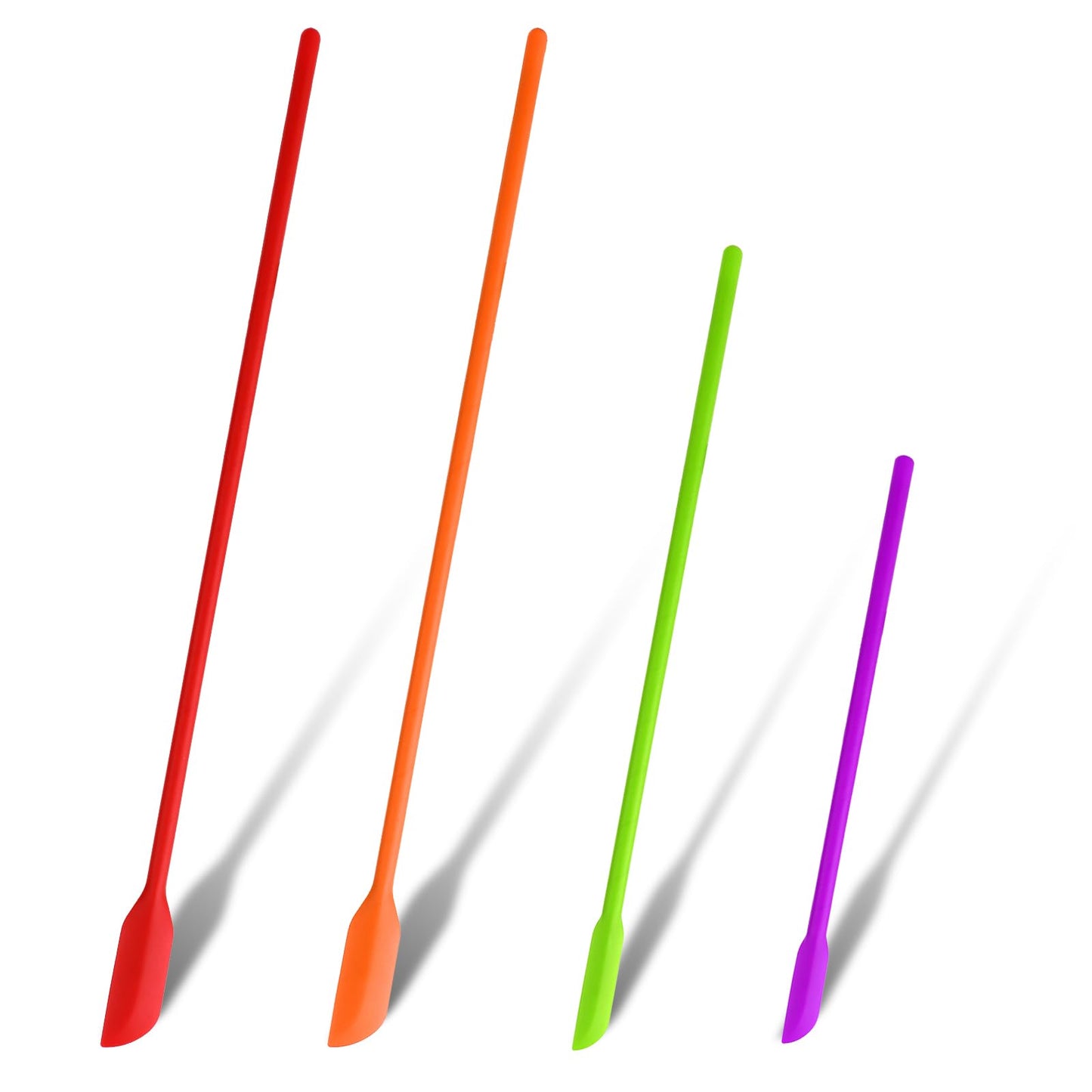 Spatula for Beauty Applications Make Up Spatula Tiny Spatula Small Kitchen Scrapers Silicone Mini Makeup Spatula Tool Multipurpose Scraper and Mixing Tool for Jam Narrow Tins (Pack of 4)