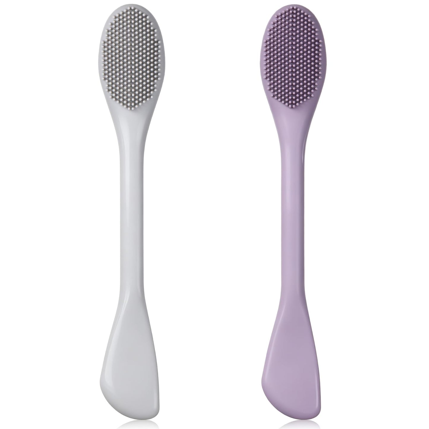 Silicone Face Scrubber, 2 Pcs Double Ended Facial Cleansing Brush Sodt Face Mask Applicator for Exfoliating, Massaging, Remove Blackheads, Makeup Skincare Removal, Mud, Body Lotion, DIY Mask