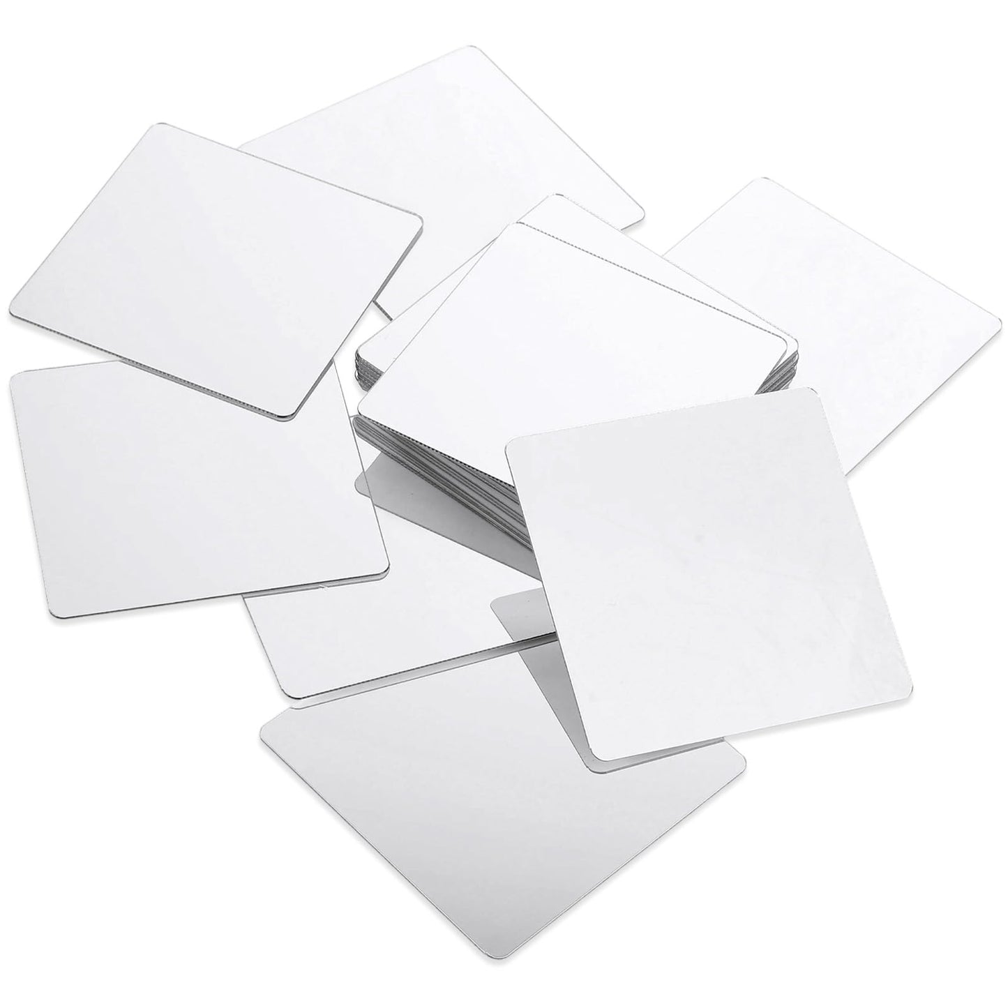 Qulkws 25 Pcs 3'' x 3'' Acrylic Mirrors Stickers for Walls, Mini Self-adhesive Small Square Mirror, Mirror Stickers Stick On Mirrors for Walls Bathroom Home DIY Crafts