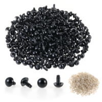 Vin Beauty 600 Pcs Safety Eyes 12mm Black Plastic Craft Eyes Doll Crochet Eyes with Washers Animals Crochet Toys Eyes for DIY Crafts Stuffed Animals Making Supplies