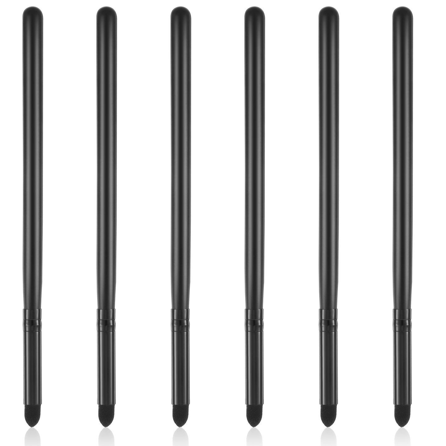 6 Pcs Eyeliner Smudge Brush Pencil Pointed, Sponge Brush Stick Great Reusable Makeup Tool Soft Eyeshadow Applicators Blending Brushes for Eyeliner Eyebrow Eye Shadow Women for Pros & Beginners