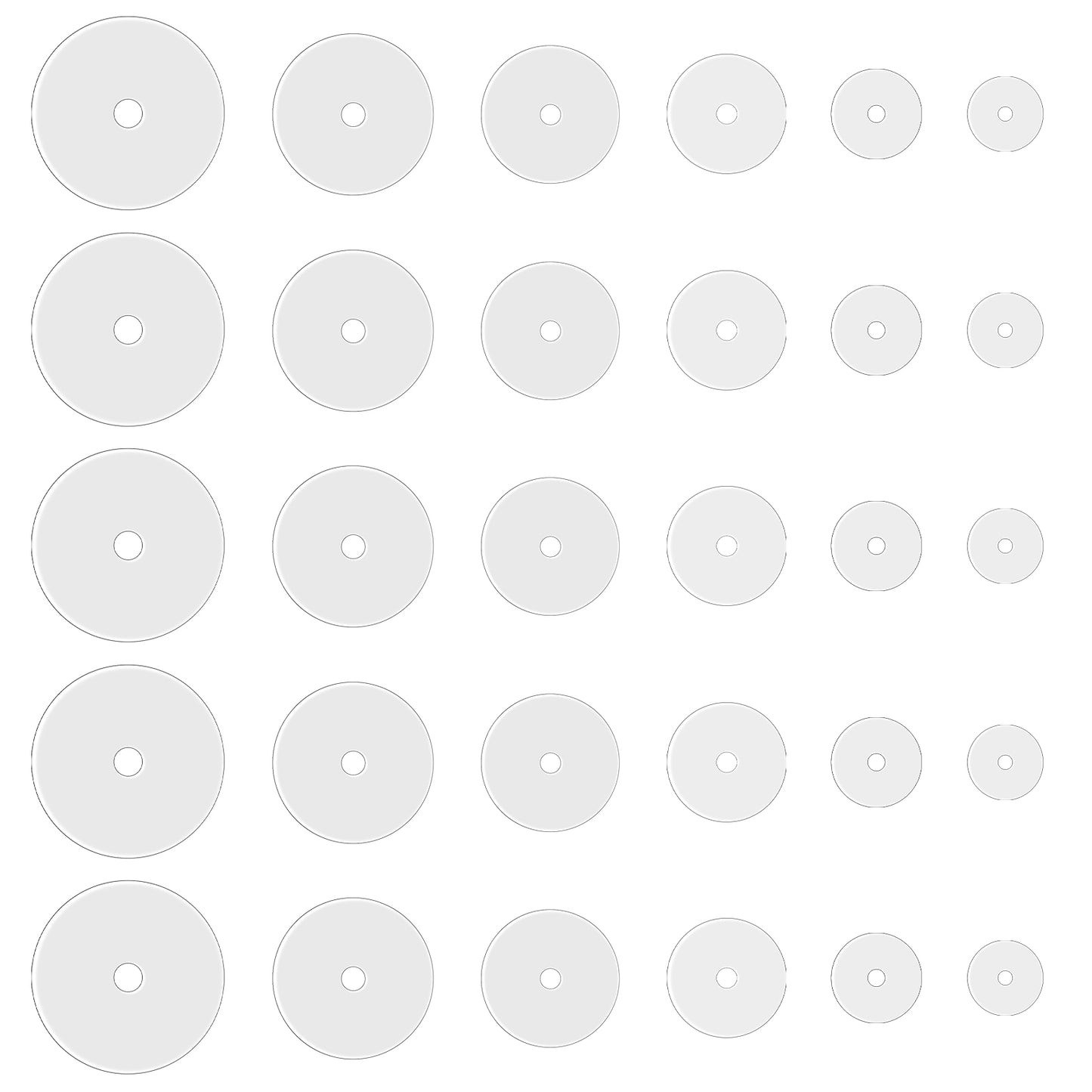 Styquenzer Clear Piercing Disc for Piercing Bump Silicone Healing Non Pull Piercings Discs Pressure Silicone Earrings Clear Disc Pads for Keloids Healing Pads, 30Pcs 3mm/5mm/7mm/9mm/12mm/14mm