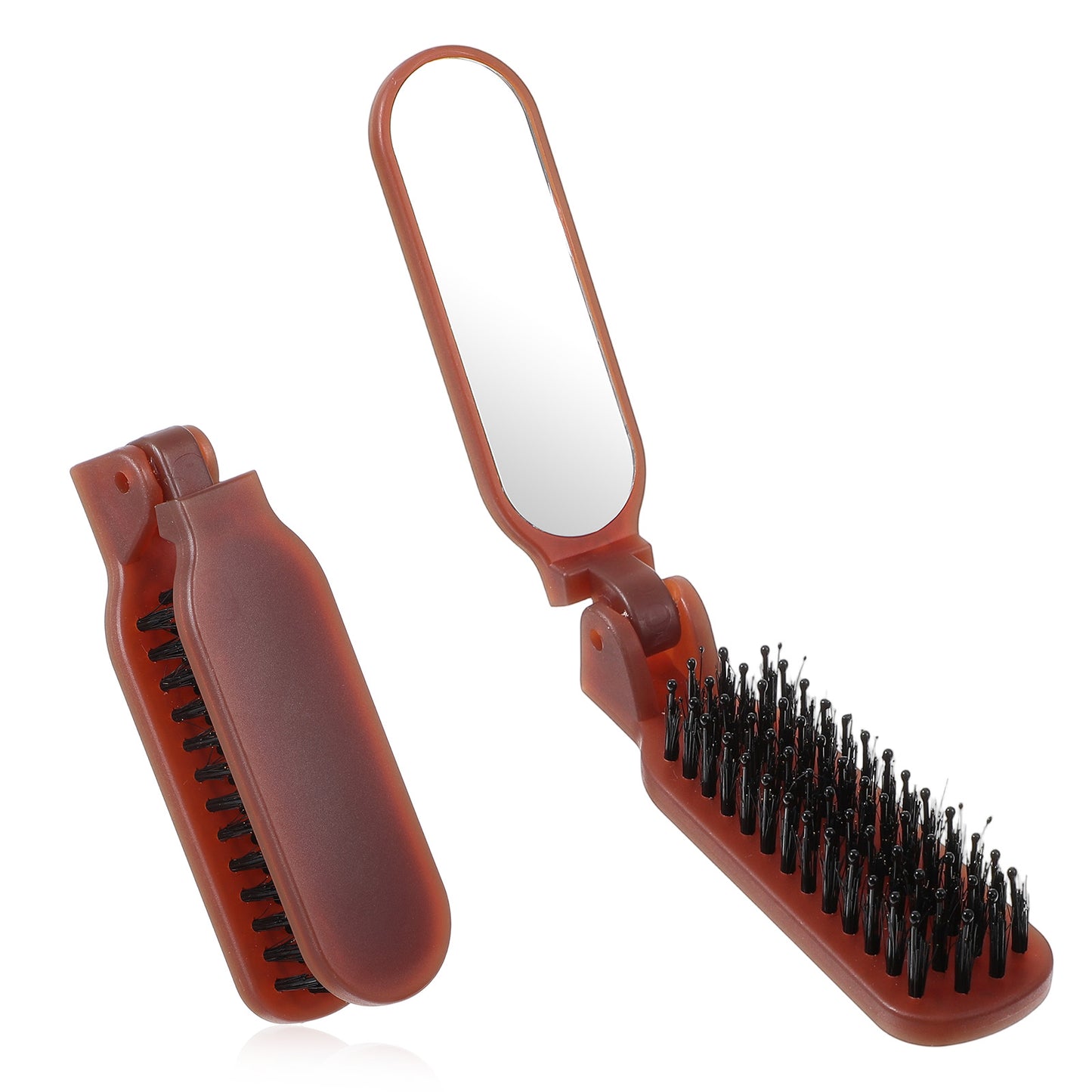 Travel Hair Brush, Foldable Hair Brush Mini Boar Bristle Hairs Brushes Portable Mini Compact Hairbrush Pocket Size Comb for Any Hairstyles Women Girls Home Travel Gym Purse