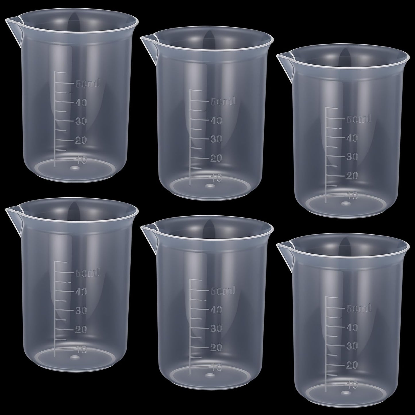 Measuring Cups Small 50 ml Plastic Mini Measuring Cups Pack of 6