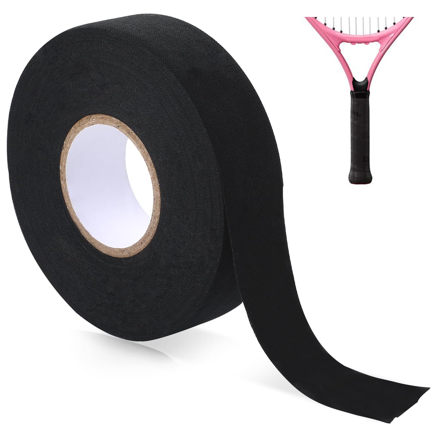 Racquet Grip Tape 2.5cm x 25m Hockey Tape Anti Slip Tennis Badminton Grip Tape Self-Adehesive Overgrip Tape for Squash Ping Pong Golf Baseball Handle