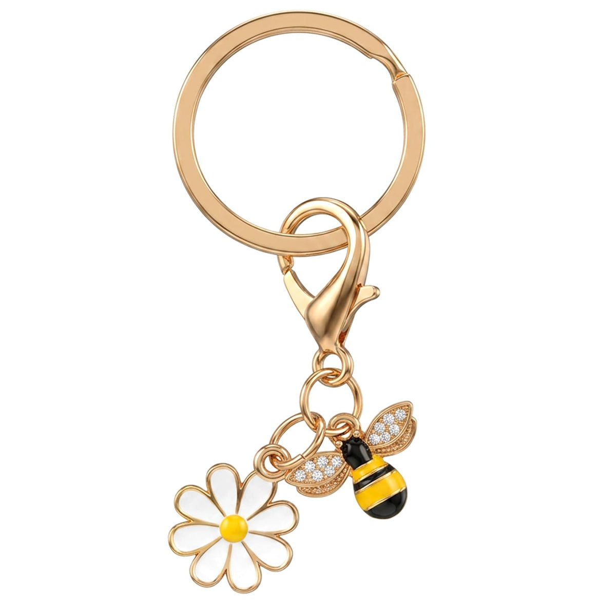 Ezymivs Bee Bag Pendant, Daisy Bee Keyring