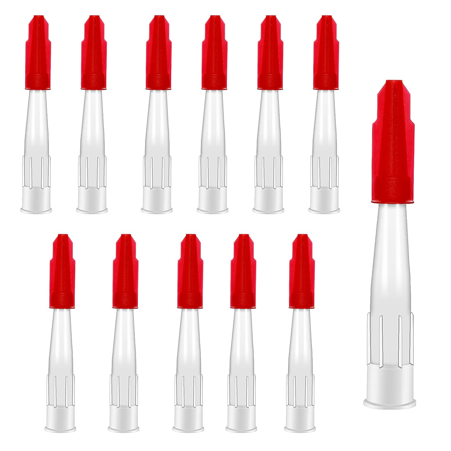 12 Pieces Spare Silicone Sealant Nozzles, Silicone Tube Nozzles Caulk Nozzle Caps Resealable Mastic Cartridge Nozzles Silicone Sealing Lip Covers Bathroom Kitchen Caulking Sealant Finishing Tool