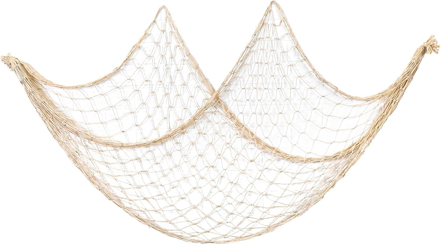Qulkws Fishing Net Decoration 1m x 2m Decorative Nautical Themed Fishnet