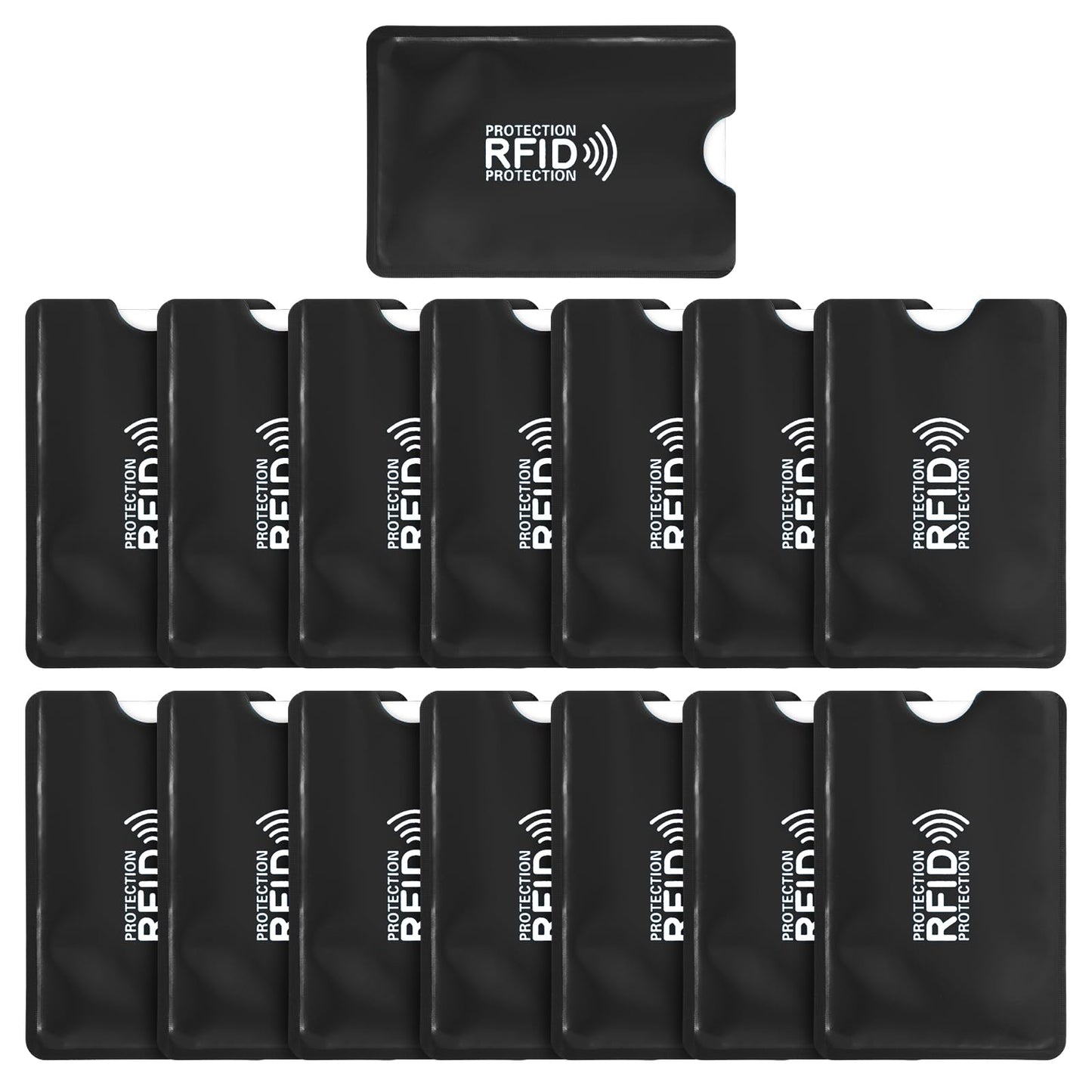 Zelphvt 15 PCS RFID Blocking Sleeves, Credit Card Protector Anti-Skimming Protective Card Holder RFID Pouch for Wallet Purse