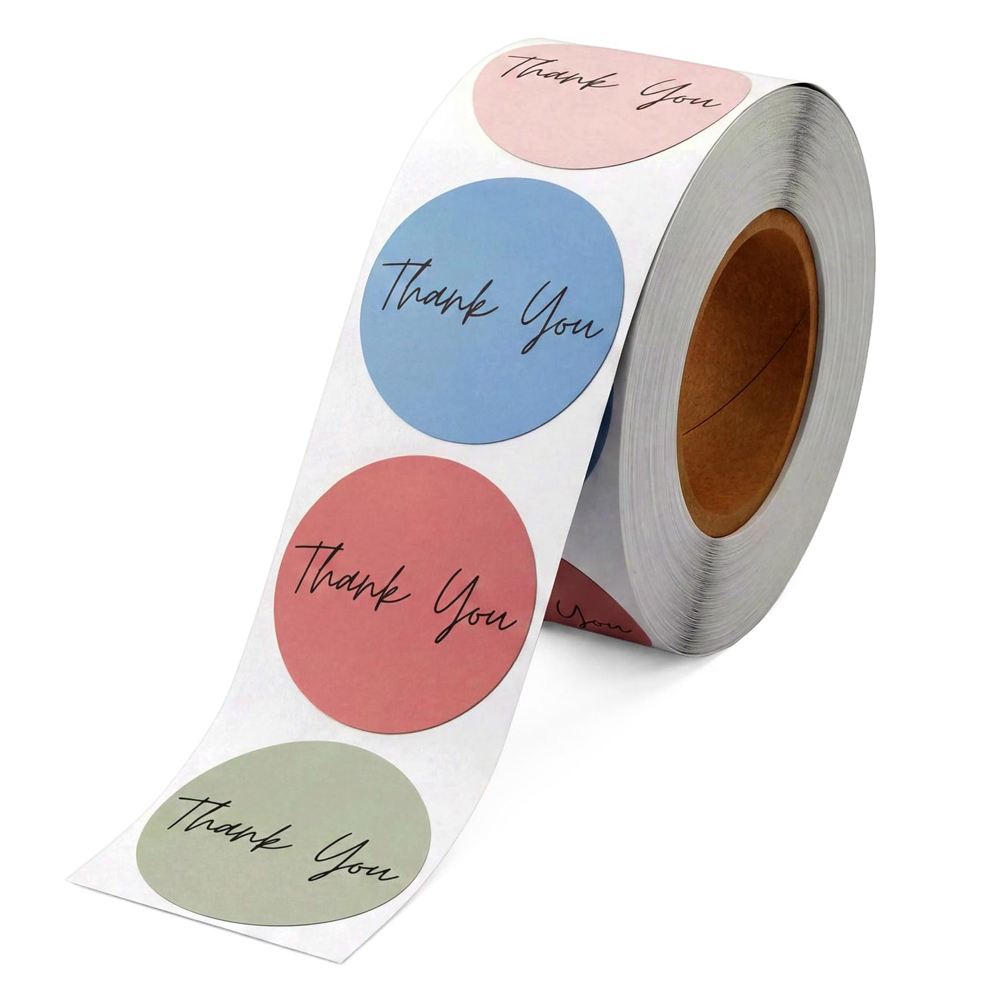 Thank You Sticker, 500 PCS 1 Inch Round Self-Adhesive Labels, Waterproof for Small Business Packaging, Envelopes, Gift Wraps and Crafts