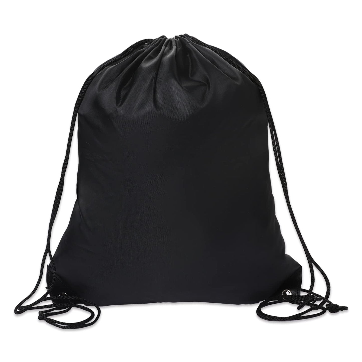 Drawstring Bags, Black PE Bags Drawstring Gym Bag Draw String Swimming Bag Drawstring Backpack for Sports, School, Gym, Travel, Swimming, Beach