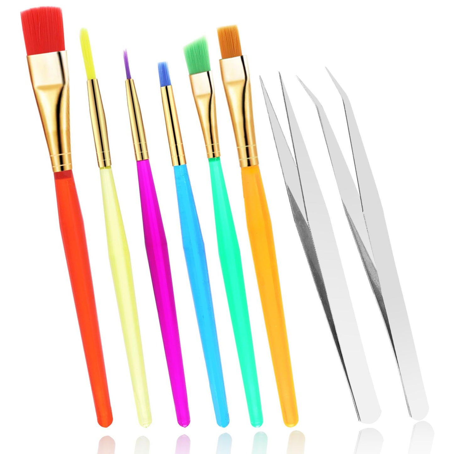 8 Pcs Cake Painting Brush for Icing Sugarcraft Decor Cake Candy Decorating Brushes Tools Cookie Decoration Brushes Fine Painting Brushes Brushes for Baking