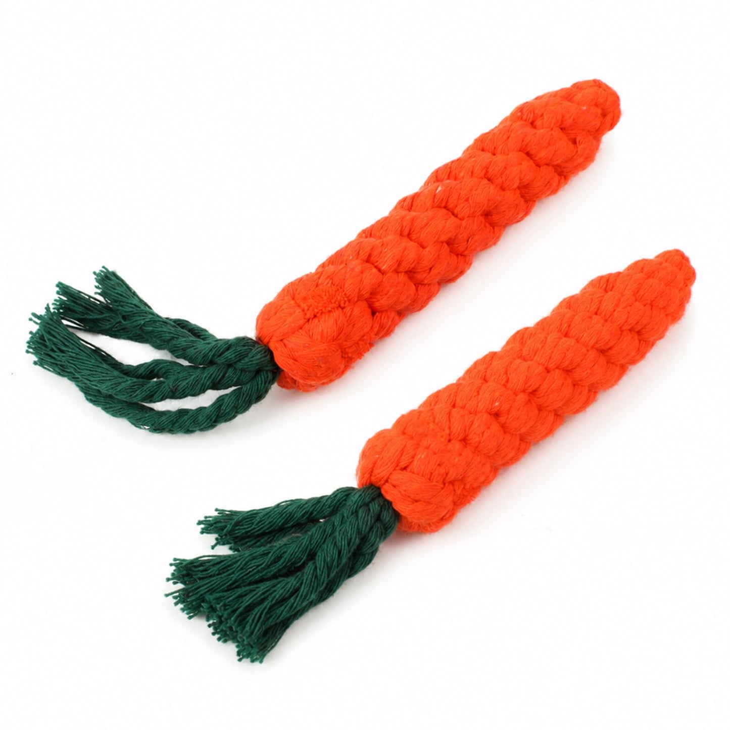 Exclaith Dog Toy Rope Carrot Pack of 2
