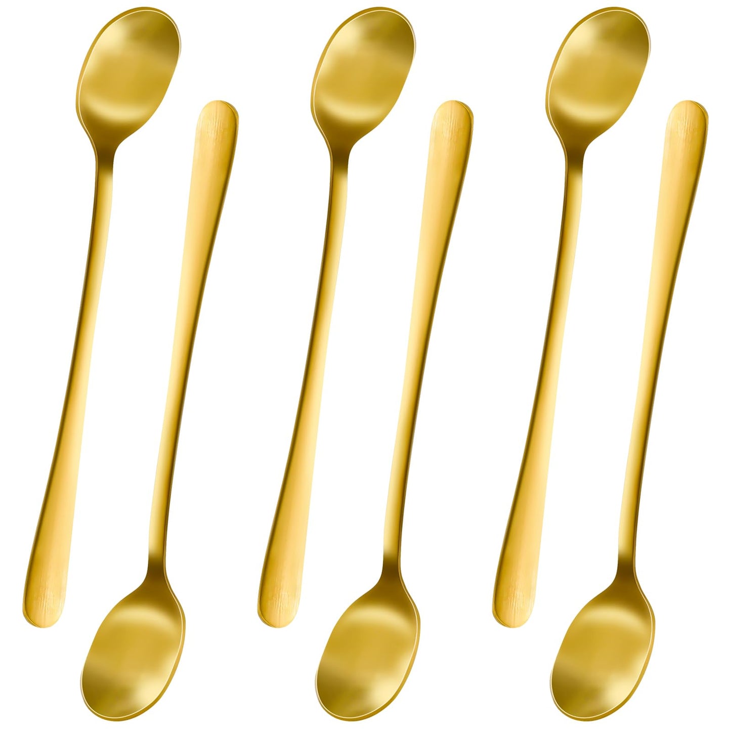 Gold Coffee Spoons Stainless Steel Coffee Spoons Matte Gold Demitasse Spoons Gold Teaspoons Sugar Spoons(4.7 Inch,6 Pack)