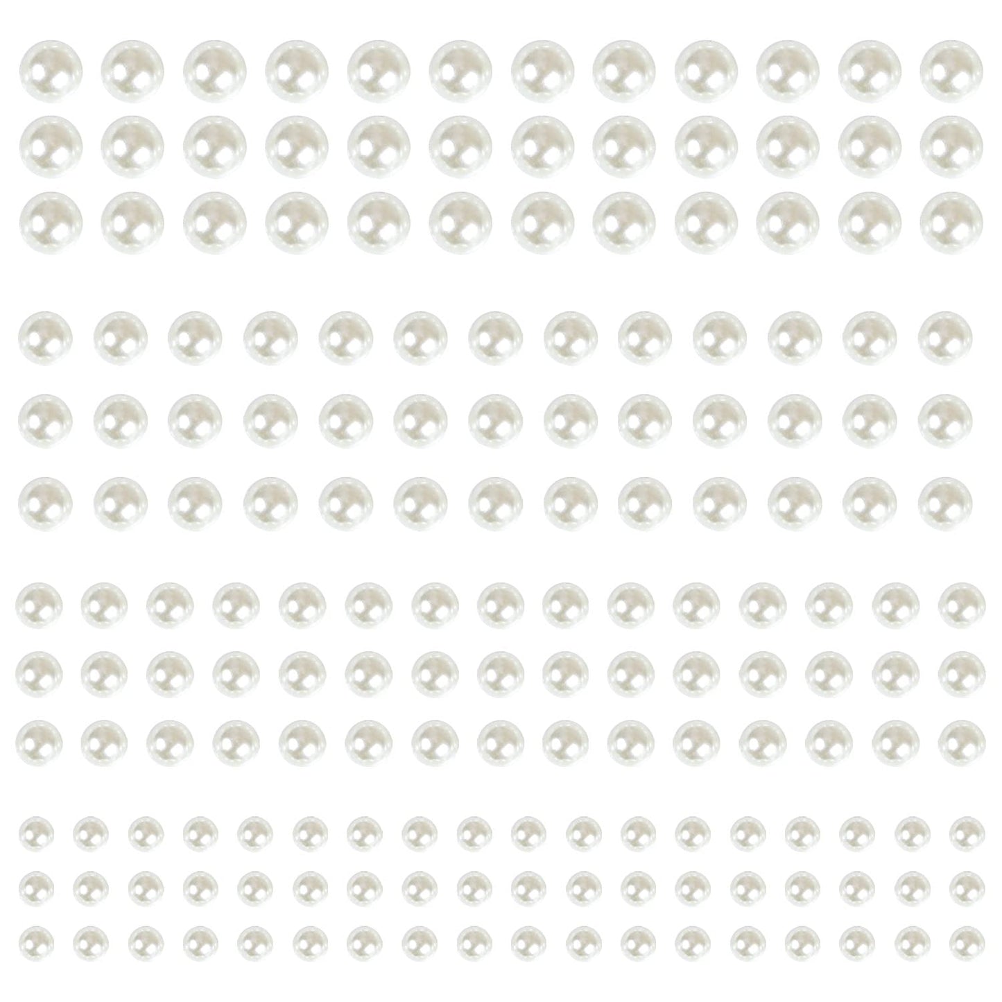 2800 Pcs Pearl Stickers Flat Back Pearl Stickers Self-Adhesive Pearl Sticker for Face Makeup Nail Art DIY Cell Phone Scrapbooking Embellishments(3mm/4mm/5mm/6mm)