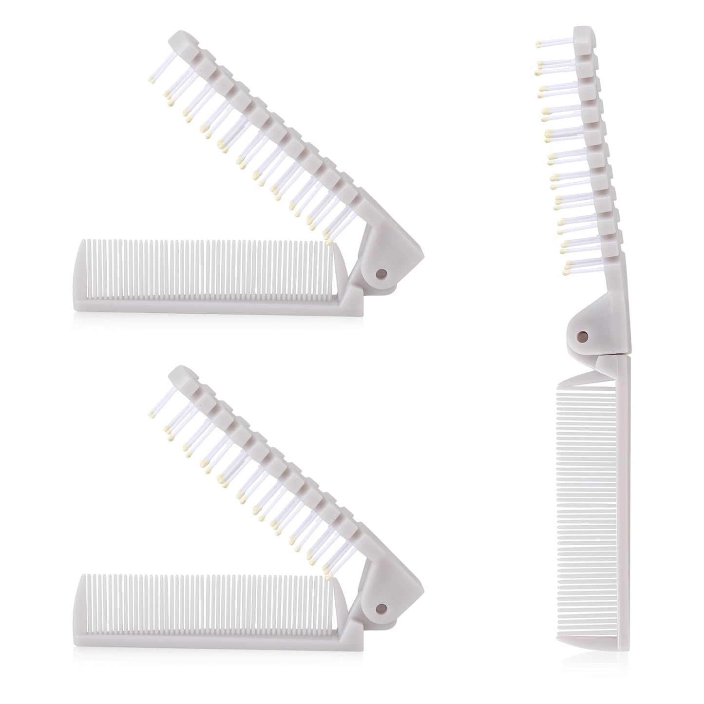 Travel Hair Brush, 3 Pcs Folding Comb Portable Brush, Mini Pocket Brush Foldable Purse Size Travel-Friendly Hair Brush Double-Sided Compact Hair Comb Anti-static Hairdressing Tools for Men and Women