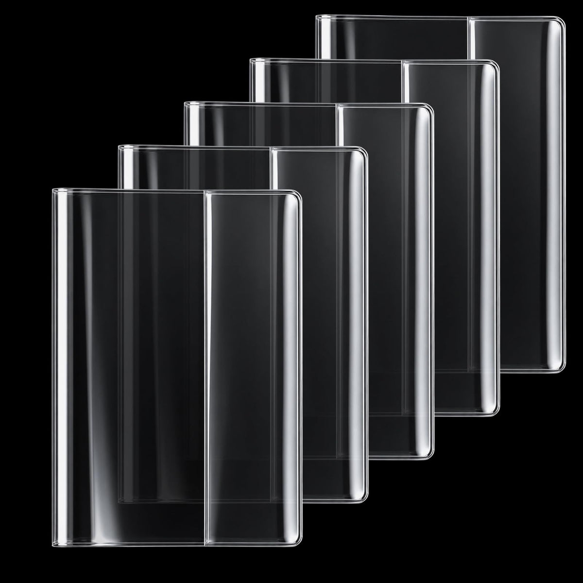 5 Pack A5 Clear Book Cover, Plastic Book Covers Books Covers for Paperbacks