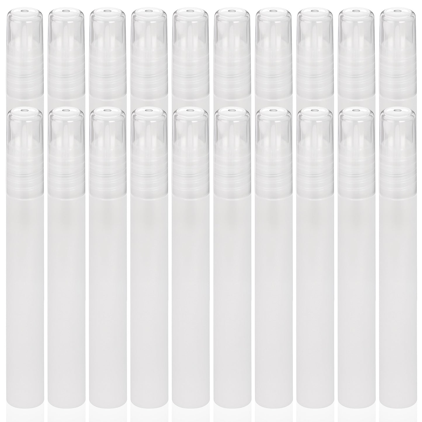 SynHHergyx 20 Pack 10ml Mini Spray Bottle Fine Mist Refillable Perfume Bottle Plastic Empty Sample Bottle Atomizer, Small Portable Travel Sample Containers