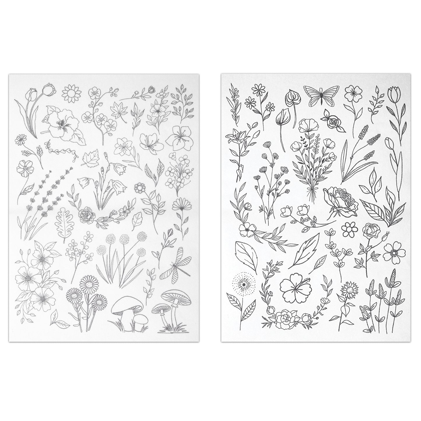 Water Soluble Embroidery Patterns Stabilizers Water Soluble Stabilizer for Hand Sewin Wash Away Daisy Sunflower Leaves Embroidery Transfer Paper Stabilizers Stitch Embroider Paper