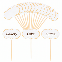50 Pcs Cheese Markers for Charcuterie Board, Food Labels for Party Buffet Grazing Table Supplies Blank Toothpick Flags Appetizer Signs for Birthday Wedding Party Food Decorations