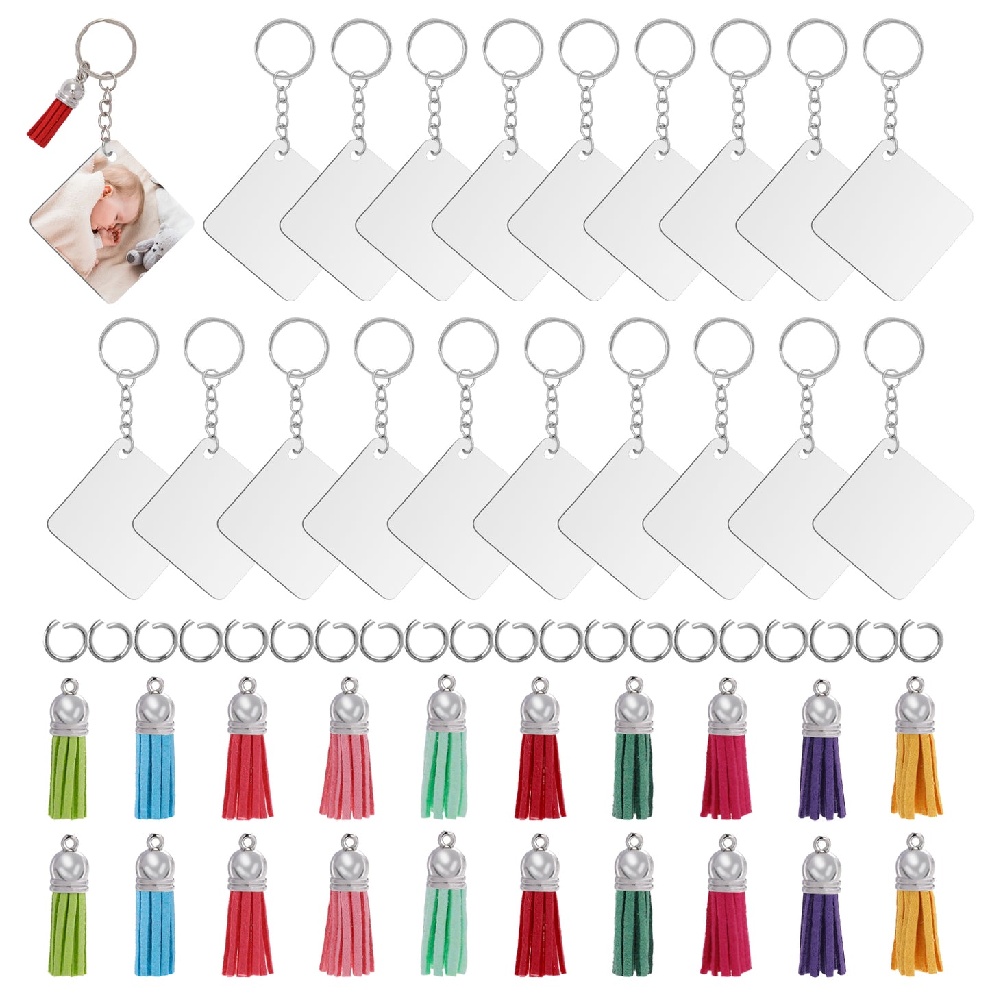 Sliverdew Sublimation Keychain Blanks