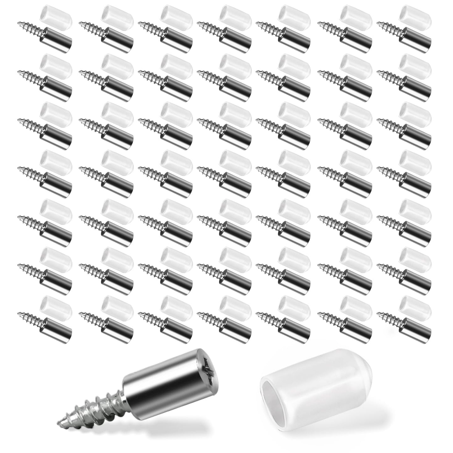 50 pcs Shelf Supports, Shelf Pins Self Tapping Cabinet Shelf Screws with Protection Sleeves Cabinet Support Shelf Holder Pin Shelf Support Pins for Furniture Cupboard Cabinet Wardrobe