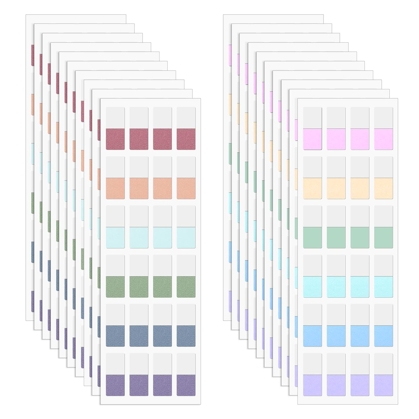480 Pcs Sticky Index Tabs,Repositionable Colored Book Sticky Tabs Page Tabs for Notebooks File Classification(0.5×1 Inch)