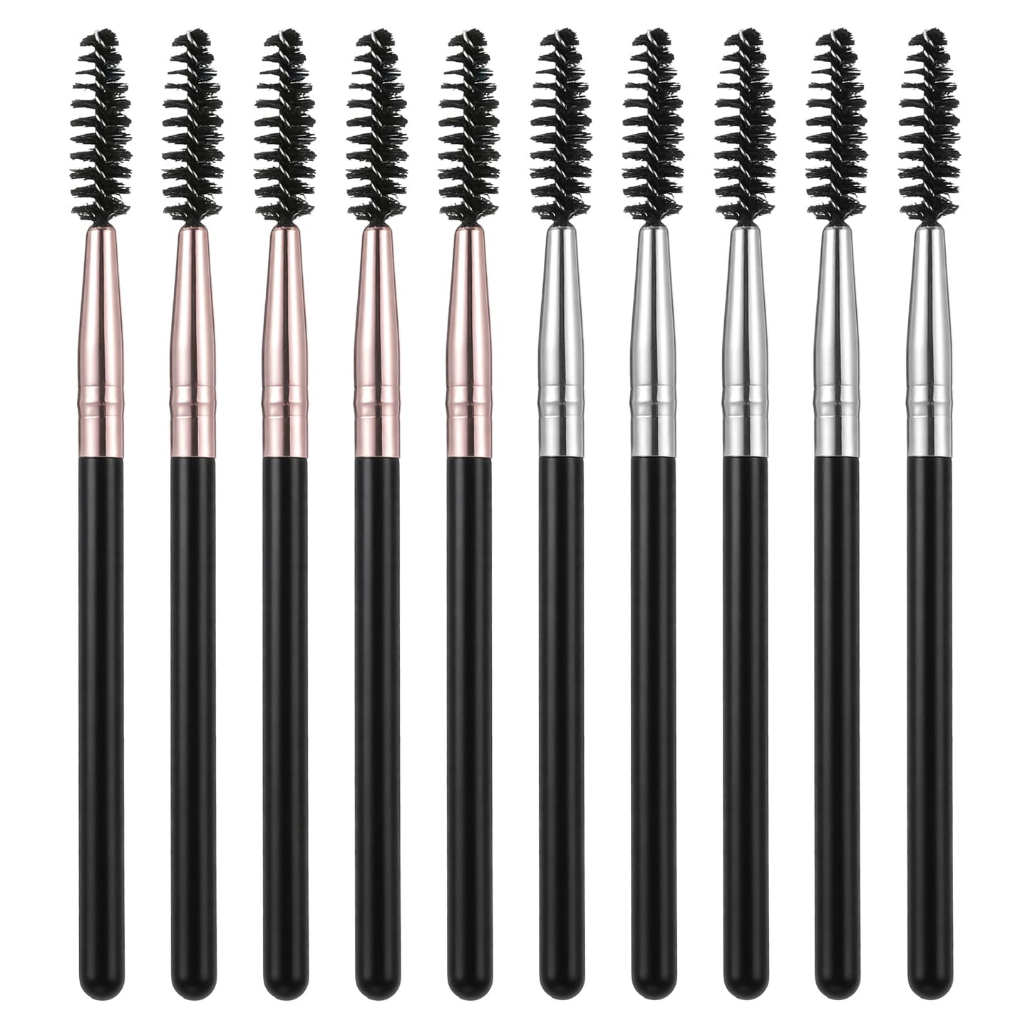 10 Pcs Eyelash Spoolie Eyelash Brush Lash Spoolie Mascara Wands Eye Brow Brush Reusable Travel Portable Cosmetic Brushes Make up Accessories for Eyelashs Extensions Eyebrows Women
