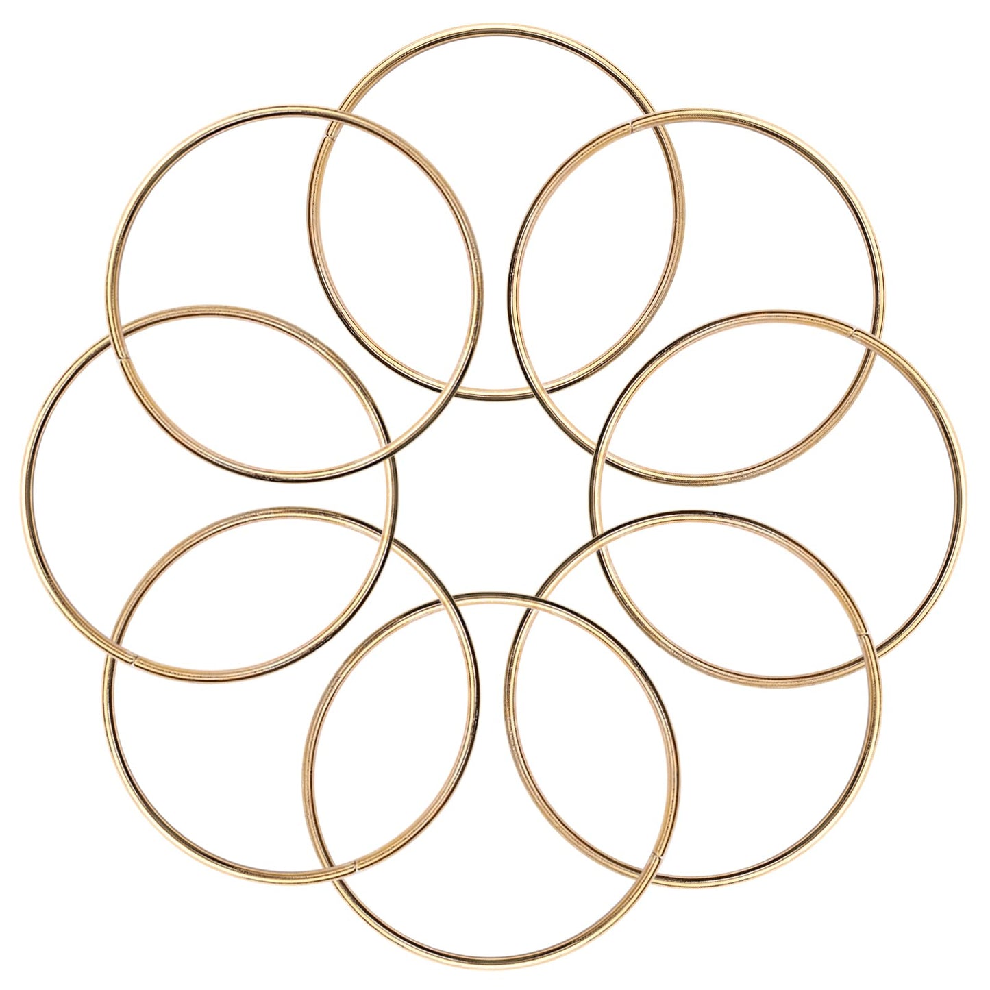 10 Pcs 6 Inch Metal Rings for Craft Gold Hoops Floral Macrame Hoops Rings for DIY Crafts Macrame Dream Catchers Supplies(Gold,2 Inch)